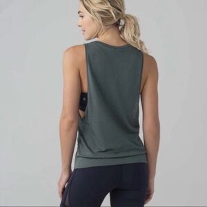 Lululemon Breeze By Muscle Tank Dark Forrest